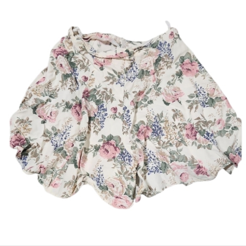Vintage 90s Made In USA Floral Print High Waisted Skort